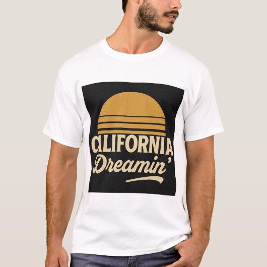 カリフォルニアドリーミンレトロサンセットデズ Tシャツ (正面)