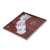 カリフォルニアナンバープレートの地図のセラミックタイル タイル (側面)