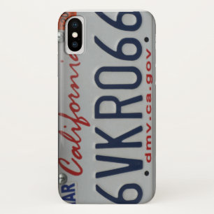 カリフォルニアナンバープレートの電話箱 iPhone X ケース