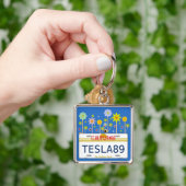 カリフォルニアナンバープレート キーホルダー (手)