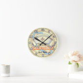 カリフォルニアナース ラウンド壁時計 (ホーム)