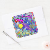 カリフォルニアニューエラステッカー スクエアシール (封筒)