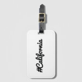カリフォルニアハッシュタグ – ミニマリスト旅行 ラゲッジタグ (正面縦)