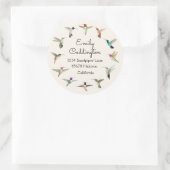 カリフォルニアハミングバード ラウンドシール (バッグ)