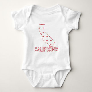 カリフォルニアハート ベビーボディスーツ