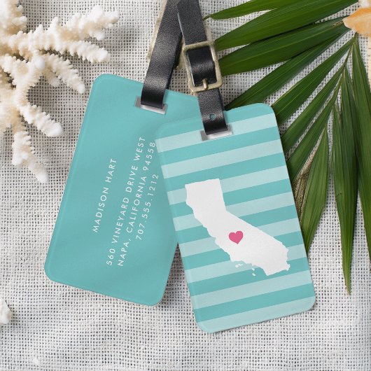 カリフォルニアハート | ホーム州 ラゲッジタグ