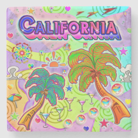 カリフォルニアバケーションターゲットコースター ストーンコースター (正面)