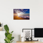 カリフォルニアパシフィック海サンセットビーチ ポスター (ホームオフィス)