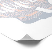 カリフォルニアパステルウィンターベアプリント ポスター (角)