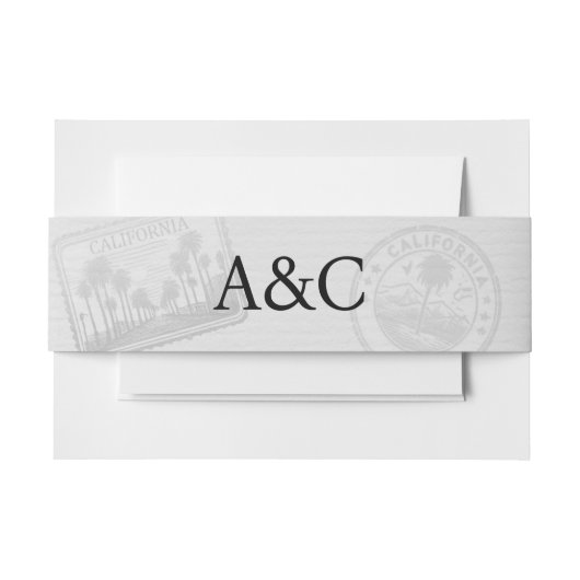 カリフォルニアパスポート 招待状ベリーバンド (正面例)