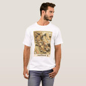カリフォルニアパノラマ式の地図 Tシャツ (正面フル)