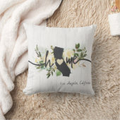 カリフォルニアパーソナライズされた州ホームシティ素朴 クッション (ブランケット)