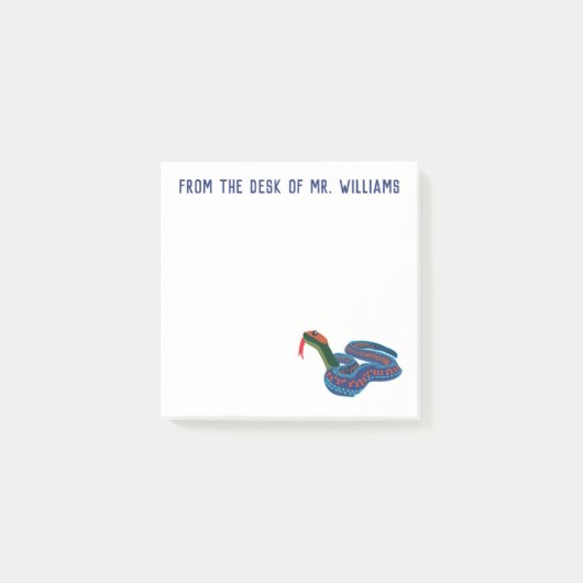 カリフォルニアパーソナライズな赤い味方されたガーター・ヘビ ポストイット (正面)