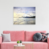 カリフォルニアパープル楽しむサンセット写真 キャンバスプリント (インサイチュ (リビング))