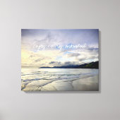 カリフォルニアパープル楽しむサンセット写真 キャンバスプリント (正面)