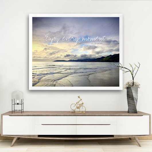 カリフォルニアパープル楽しむサンセット写真 ポスター