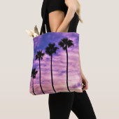 カリフォルニアパームツリーサンセット トートバッグ (クローズアップ)