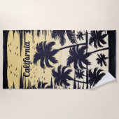 カリフォルニアパームツリー ビーチタオル (正面)