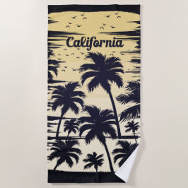 カリフォルニアパームツリー ビーチタオル