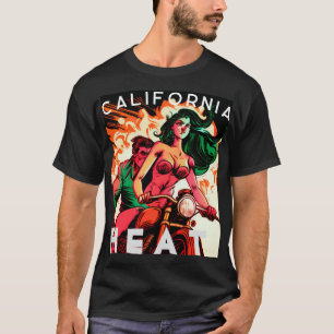 「カリフォルニアヒート」オートバイバーブ Tシャツ