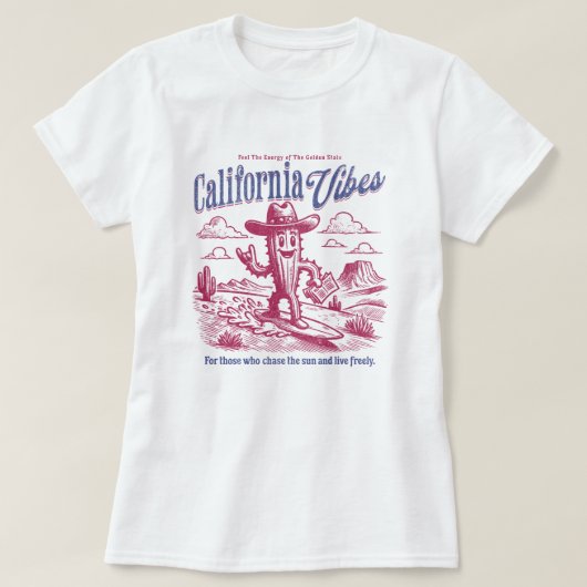 カリフォルニアビベス Tシャツ (デザイン正面)