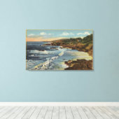 カリフォルニアビューティフルカリフォルニア沿岸のシーン キャンバスプリント (インサイチュ (ウッドフロア))
