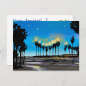 カリフォルニアビーチのハヌカーの郵便はがき シーズンポストカード (正面/裏面)