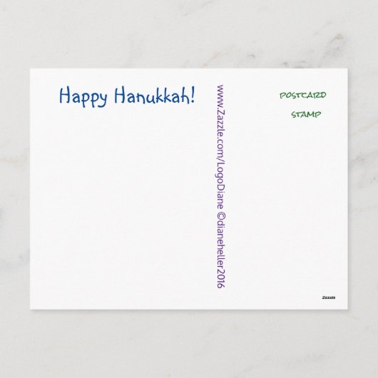 カリフォルニアビーチのハヌカーの郵便はがき シーズンポストカード (裏面)