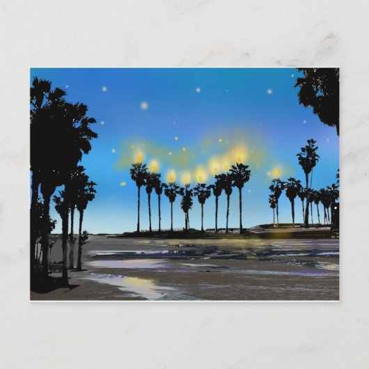 カリフォルニアビーチのハヌカーの郵便はがき シーズンポストカード (正面)