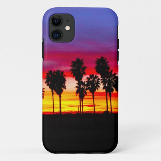 カリフォルニアビーチのヤシの木のIphoneの場合4 4S 5 Case-Mate iPhoneケース (裏面)