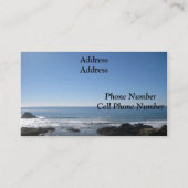 カリフォルニアビーチの二重サイドビジネスカード 名刺 (裏面)