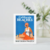 カリフォルニアビーチの宣伝ポスター ポストカード (スタンド正面)