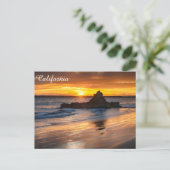 カリフォルニアビーチの郵便はがき ポストカード (スタンド正面)