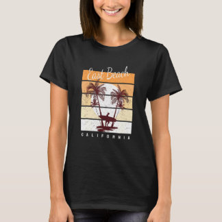 カリフォルニアビーチイーストビーチレトロトロピカルクール Tシャツ