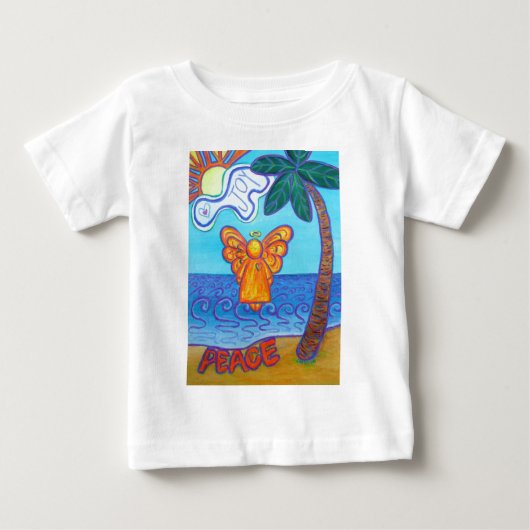 カリフォルニアビーチエンジェル ベビーTシャツ (正面)