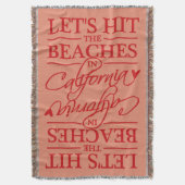 カリフォルニアビーチカスタムな色の投球毛布 スローブランケット (正面縦)