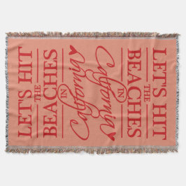 カリフォルニアビーチカスタムな色の投球毛布 スローブランケット