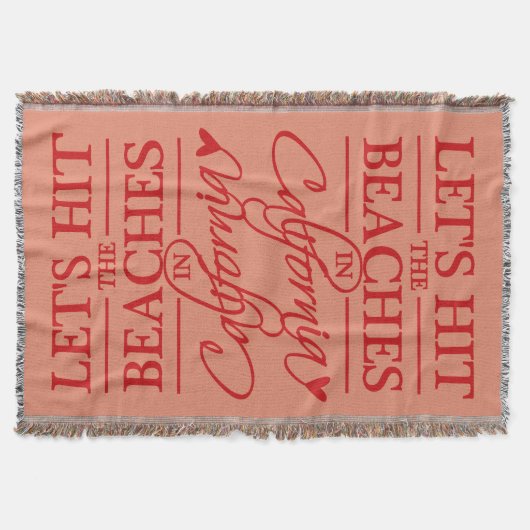 カリフォルニアビーチカスタムな色の投球毛布 スローブランケット (正面)