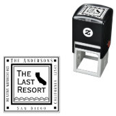 カリフォルニアビーチコテージ差出人住所スクエア セルフインキングスタンプ (インサイチュ)