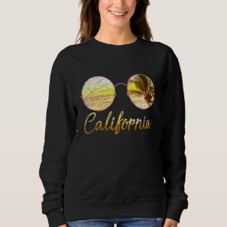 カリフォルニアビーチサマーカサングラスサンセットカリ スウェットシャツ