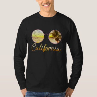 カリフォルニアビーチサマーカサングラスサンセットカリ Tシャツ