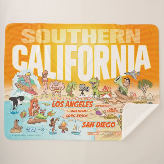 カリフォルニアビーチパラダイス シェルパブランケット (正面(横))