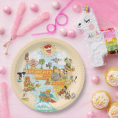 カリフォルニアビーチパラダイス ペーパープレート (パーティー)