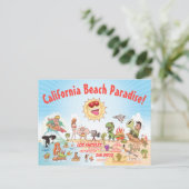 カリフォルニアビーチパラダイス ポストカード (スタンド正面)
