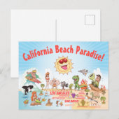 カリフォルニアビーチパラダイス ポストカード (正面/裏面)