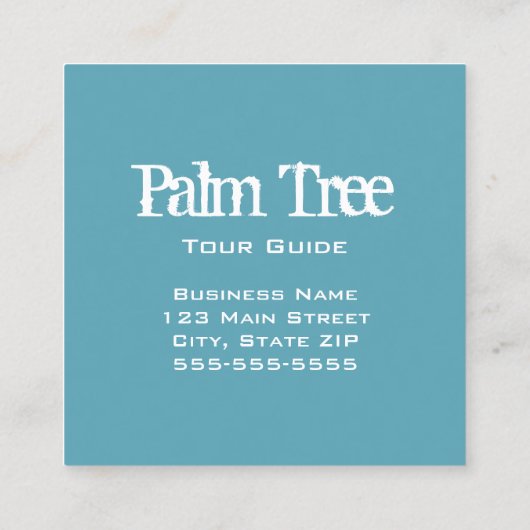 カリフォルニアビーチパームフロンズ スクエア名刺 (裏面)