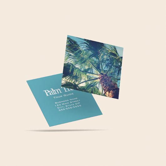 カリフォルニアビーチパームフロンズ スクエア名刺