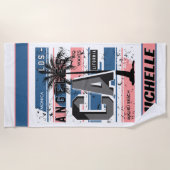 カリフォルニアビーチビベスデザイン ビーチタオル (正面)