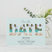 カリフォルニアビーチフォトウェディング日付の保存 セーブザデート (スタンド正面)