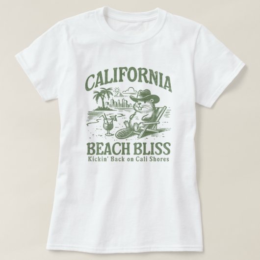 カリフォルニアビーチブリスオンカリショアーズ Tシャツ (デザイン正面)